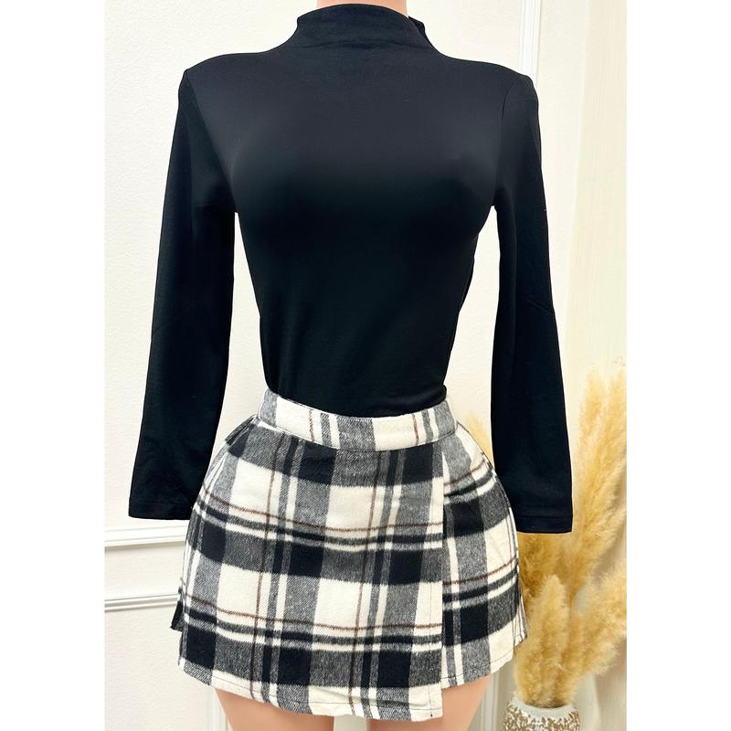 Loretta Skirt Short Black White